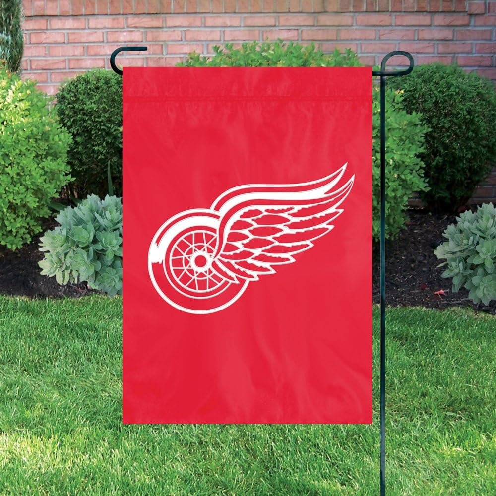 Detroit Red Wings Premium Garden Flag Banner Applique Embroidered 12.5 x 18 Inches