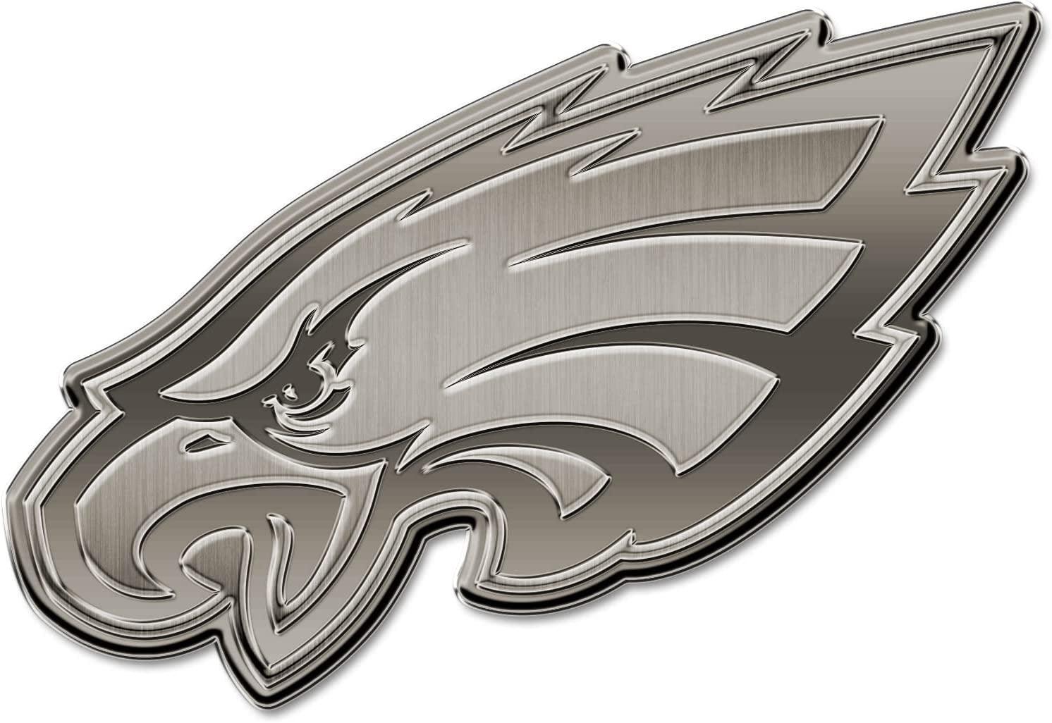 Philadelphia Eagles Solid Metal Auto Emblem Antique Nickel Design