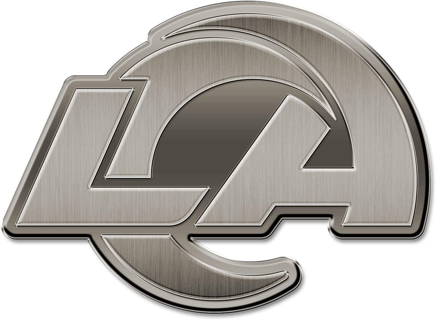 Los Angeles Rams Solid Metal Auto Emblem Antique Nickel Finish for Car/Truck/SUV